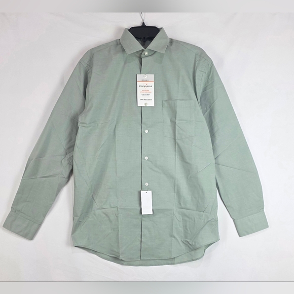 $60 Van Heusen Mens Classic Regular-Fit Stain Shield Stretch Shirt - Picture 2 of 7